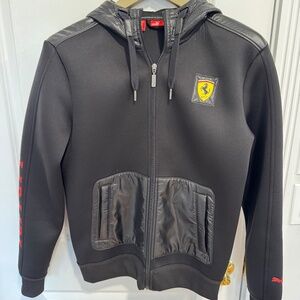 Authentic Puma x Ferrari Black Zip-Up Sweatshirt Jacket - Small